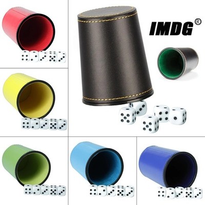 PU Leder Würfelbecher mit Würfeln Flanell Trompete Stil Bar KTV Spiel Set KOSTENLOSER VERSAND