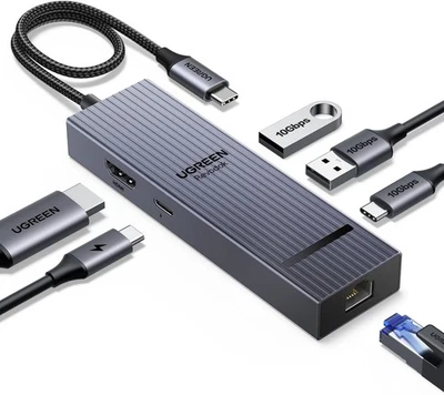 UGREEN Revodok Pro 10Gbps USB C Hub HDMI 4K@60Hz Ethernet Adapter