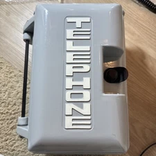 Allen Tel Mini Wall Phone With Weather Resistant Enclosure, Gray Housing