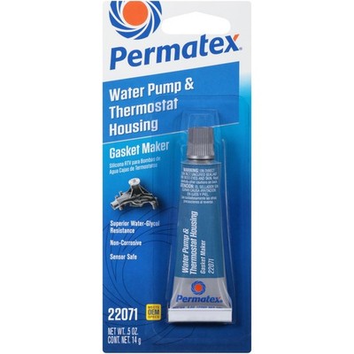 Permatex 22071 Water Pump and Thermostat RTV Silicone Gasket, 0.5 Ounce, blue 