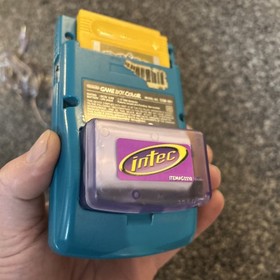 Authentic Original Nintendo Game Boy Color Teal & battery pack - Tested