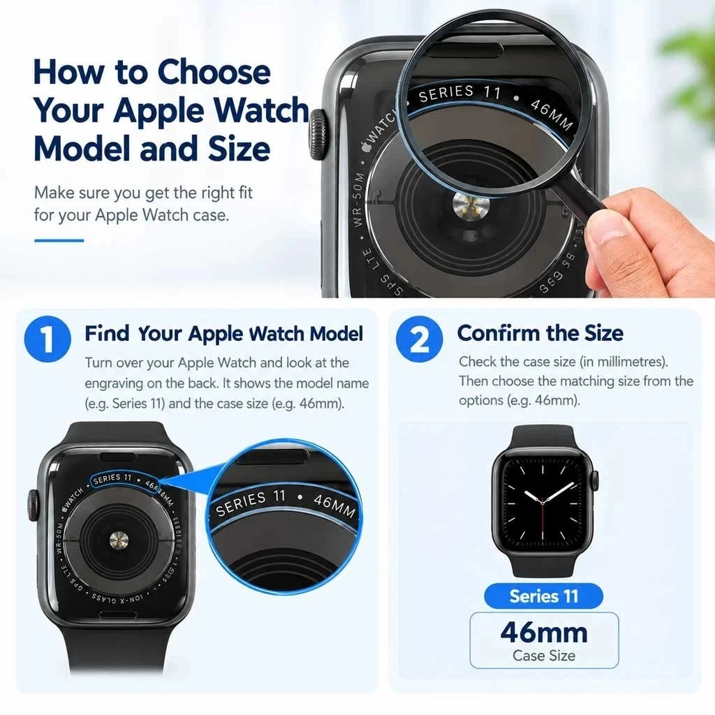 For Apple Watch 12 11 10 9 8 SE 42 46 SE 40 44 Glass Case Cover Screen Protector