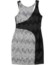 GUESS Womens Floral Lace Cocktail Dress, Black, 6