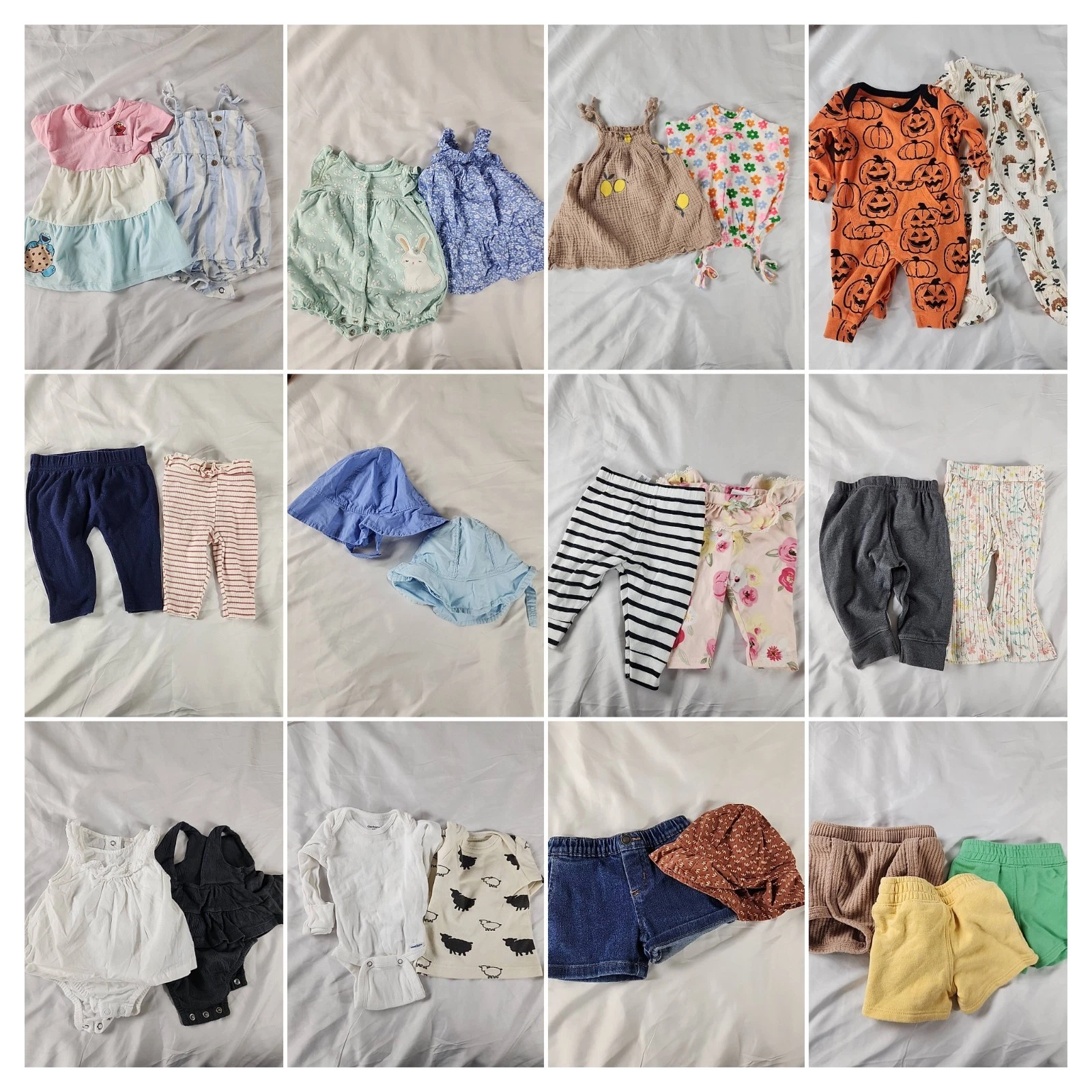 Lot Of 25 Baby Girl Clothing 0-3M 3M Mix Assorted Multicolor