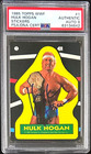 Hulk Hogan Signed 1985 Topps WWF Sticker Card #1 PSA/DNA Cert 63134642 Auto 9