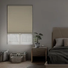 Cordless 1.5" Blackout Cellular Shade, Energy Saver, 34.5" W x 64" H, Ivory