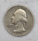 1943 S Washington Silver Quarter KM# 164 90% Silver Pre-1965 US Coin Bullion
