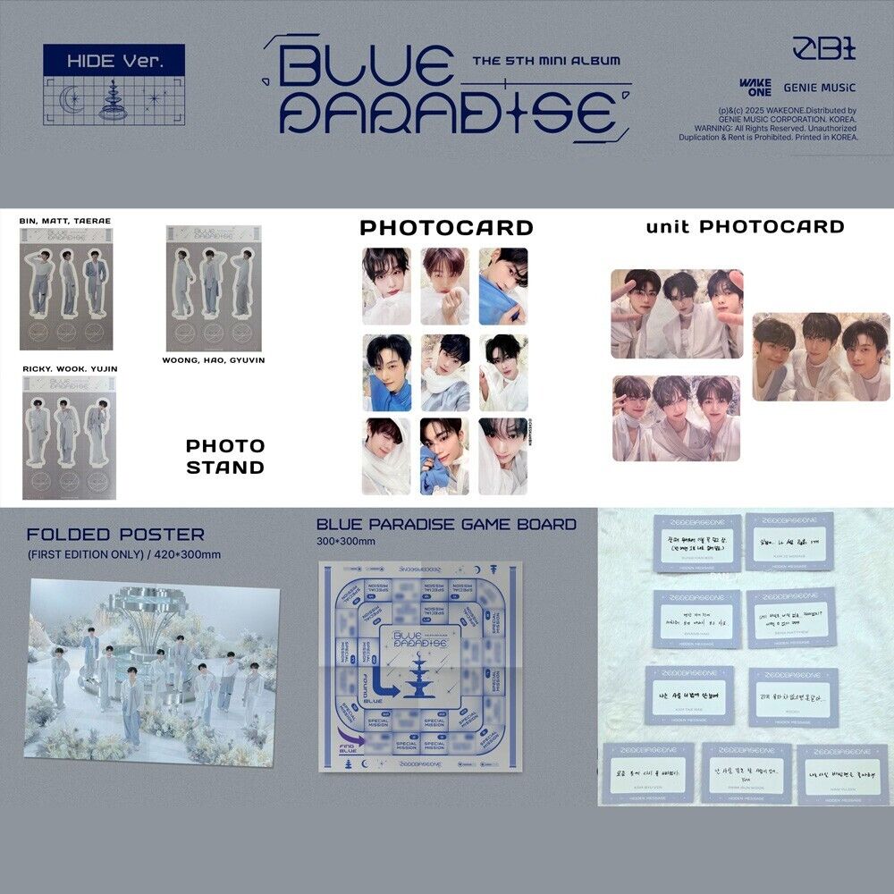 ZB1 ZEROBASEONE x BLUE PARADISE HIDE PTB VER ALBUM UNIT ZB1 ZEROBASEONE x BLUE PARADISE HIDE PTB VER ALBUM UNIT