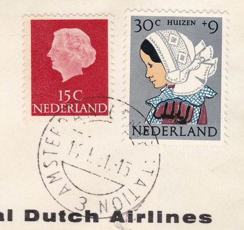 KLM Dutch Airlines Amsterdam - Lagos Nigeria 1961 first flight cover aviation FF - Picture 2 of 6