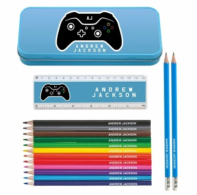 Game Controller personalisiertes Bleistiftblech-Set bedruckte/geprägte Bleistifte/Lineale
