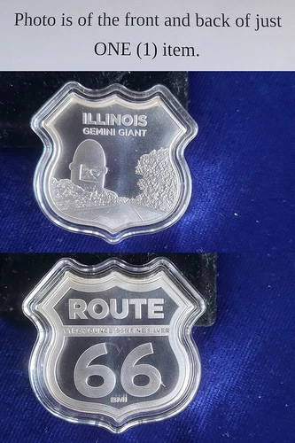 Route 66 Illinois Gemini Giant 1 Troy Oz 999 Fine Silver Round 241918