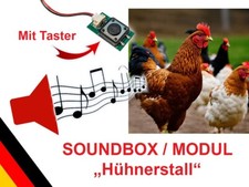 Soundbox Sound Module "Chicken Coop" Model Railway Sound with Speaker + Button