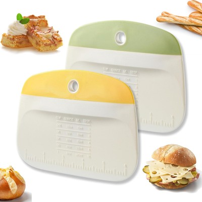 2PCS Dough Scraper Set with Demolding Knives, Multipurpose for Dough, Cake,Bread