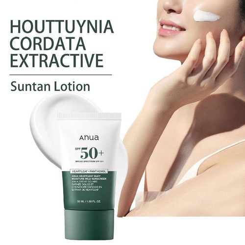 Anua Heartleaf Silky Moisture Sunscreen Sun Cream SPF 50+ PA++++ 50ml - Picture 8 of 12