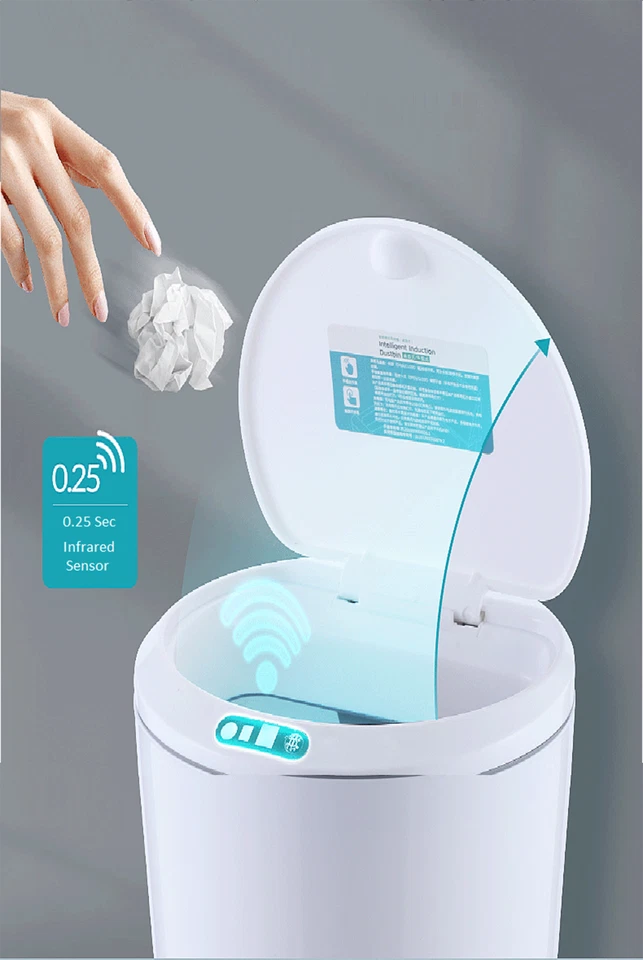 Infrared Automatic Touchless Hands Free Trash Storage Can & Sanitizer dispenser - Image 2 of 4