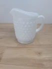 Vintage Anchor Hocking Hobnail Milk Glass 5.25” Pitcher