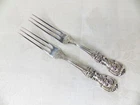 REED & BARTON FRANCIS 1ST STERLING SILVER PR STRAWBERRY FORKS 4 3/4 " NO MONO NM