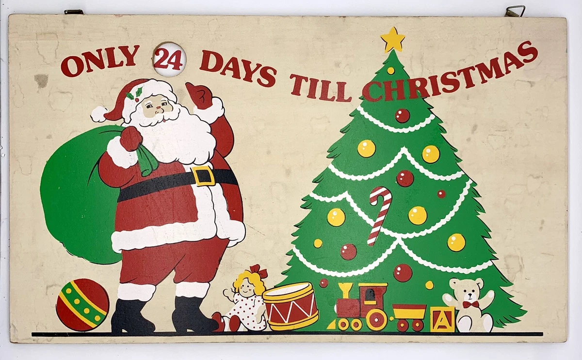 VINTAGE Spinning Wood Advent Calendar Days Till Christmas Wall Sign Santa Tree | eBay VINTAGE Spinning Wood Advent Calendar Days Till Christmas Wall Sign Santa Tree | eBay
