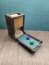 Handmade Dragon Themed Dice Tower | Perfect for DnD | Folds up Magnetically