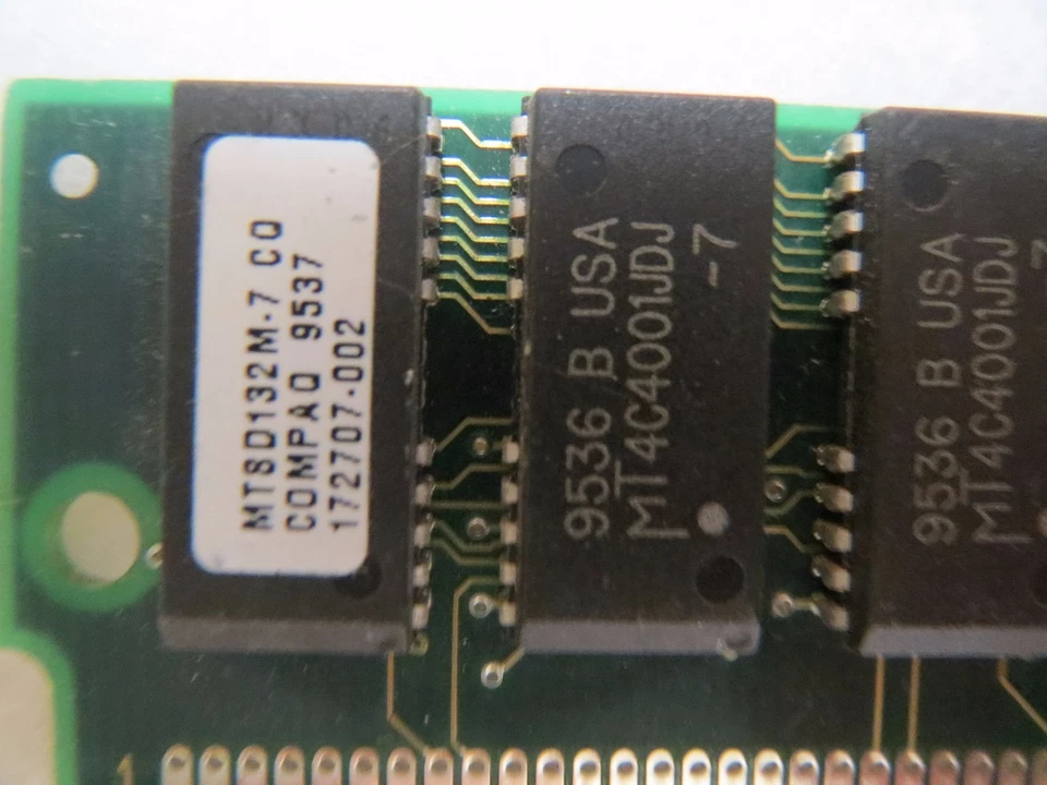 COMPAQ 172707-002 9537 4C4001JDJ -7 MEMORY RAM - Image 2 of 4