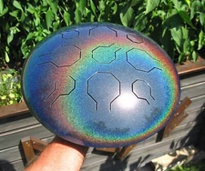 Stainless Tongue Drum - VibeDrum - Moonshine – 9 Notes - 12" - S -D-Minor-432 Hz