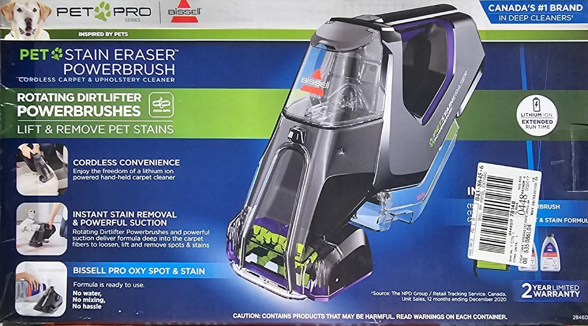 Bissell Pet Stain Eraser Powerbrush Portable Carpet Cleaner www