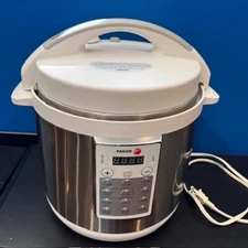Fagor America LUX 6 Quart Electric Multi Cooker 10 Presets Stainless white WORKS