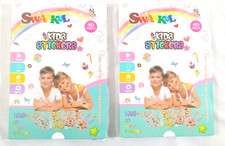 SWARKOL 3D Puffy Stickers for Kids 1000 Stickers, 40 Different Sheets 2 Packs 