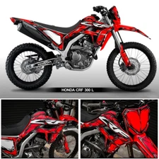 CUSTOM GRAPHICS STICKER DECAL KIT V.8 FIT HONDA CRF300L 300L CRF 21-24