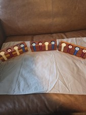 Antique Wooden Poker Chip Caddy Set- 300 Fleur-de-Lis Clay Chips.