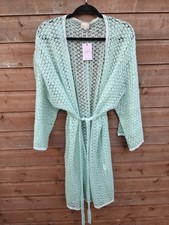 Tatà Italia Long Knitted Cardigan Belted Size 42, UK 10 Best for Beach - New