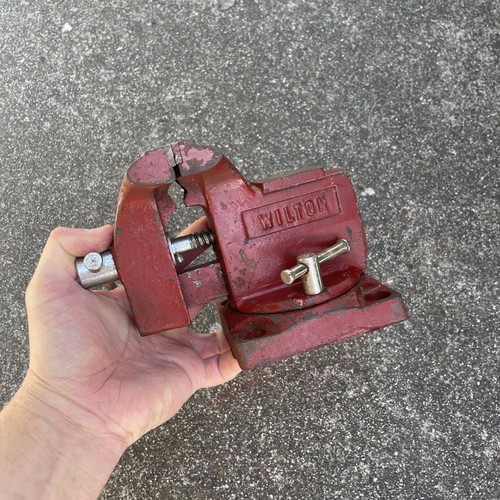 Vintage Wilton 3 1/2 Inch Swivel Bench Vise with Anvil & Pipe Jaws - Picture 21 of 22