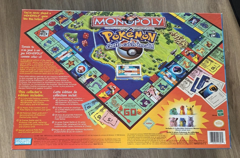 Pokemon Monopoly Hasbro 1999 Collectors Edition Board Game - Image 2 of 4