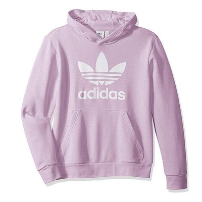 Adidas Kinder Hoodie Mädchen Logo Sweatshirt Retro Kapuzenpullover Lavendel Weiß
