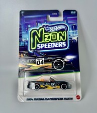 2026 Hot Wheels Neon Speeders 2004 Mazda Mazdaspeed Miata Black 88 New Walmart