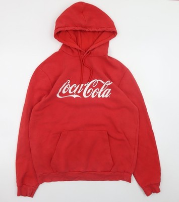 Primark Herren Rot Coca-Cola Pullover Hoodie XL Grafik Logo