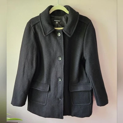 🖤 Chaquetón American Apparel Mezcla Rica Lana "Audrey" - Minimalista Estructurado - L - Imagen 1 de 4