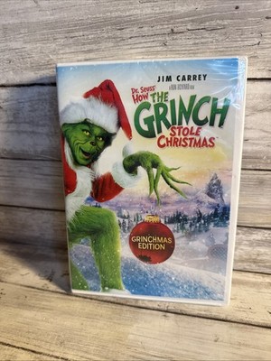 New! Dr. Seuss  How the Grinch Stole Christmas DVD Jim Carrey Grinchmas Edition