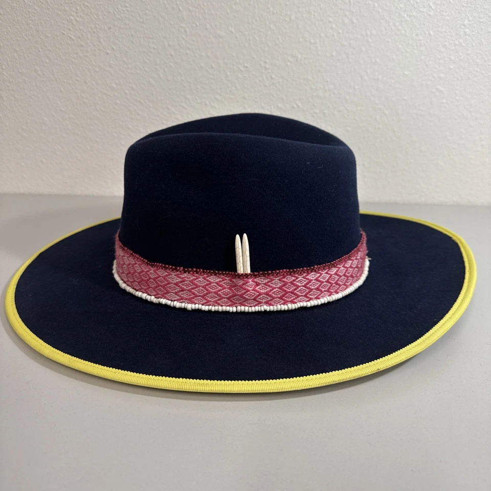 Fieltro de Lana Ala Ancha Azul Hampui Raro Serie Limitada De 100 Talla Grande Medicina Foto 4 de 4