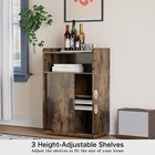 Storage Cabinet w/Sliding Door & 2 Adjustable Shelves Pantry Cabinet Organizer — photo 6