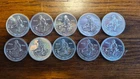 💥10x Mostly BU 1983 ENGELHARD Prospector .999 Silver Bullion 1oz /Coin Key Date