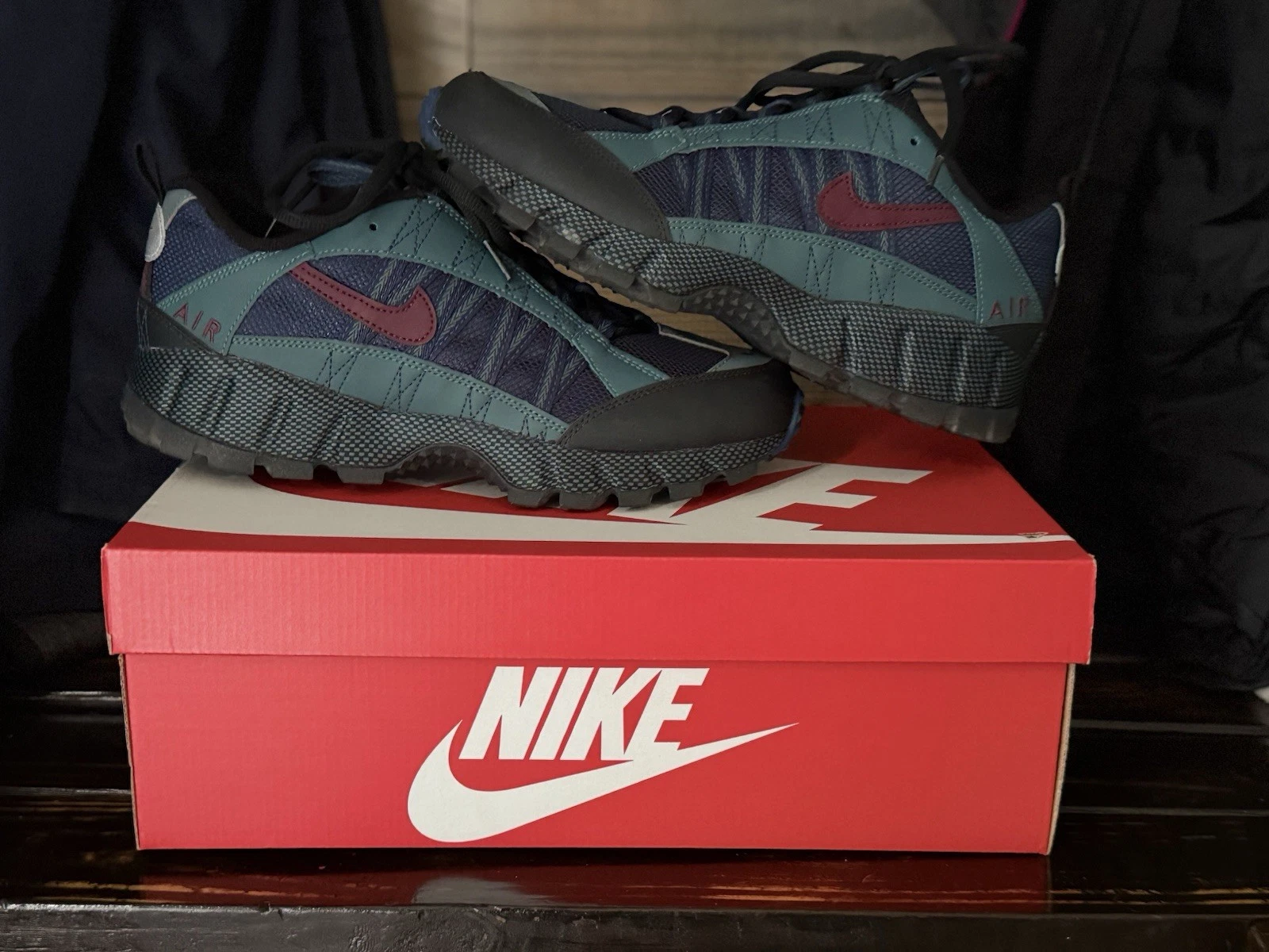 Nike Air Humara QS Trail Running Shoes Navy Blue Grey Black FJ7098 300 Sz-10.5