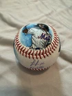 Luisangel Acuna Custom Painted Signed Auto Baseball with JSA Inscription