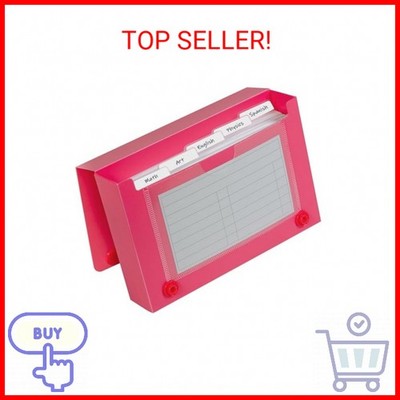 C-LINE Polypropylene Index Card Case for 100 3 x 5 Inch Cards, Assorted (CLI5833