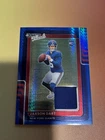 2025 Panini Donruss Optic Donruss Threads Jaxson Dart #DTBH-JDT Blue Hyper Prizm