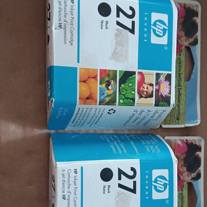HP 27 (HP 27) Black Genuine/Original Inkjet Print Cartridge 2 Pack