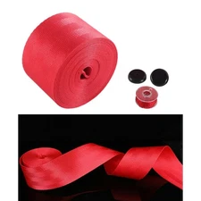 Car 142"/3.6M Seat Belt Webbing Polyester Safety Retractable Truck Red Durable
