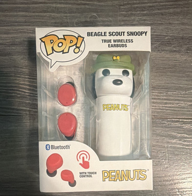 Peanuts Beagle Scout Snoopy True Wireless Earbuds Bluetooth Touch, 10mm USB-C