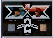 Donruss Elite Baseball Face 2005 2 caras Roger Clemens Scott Rolen camiseta bate 100