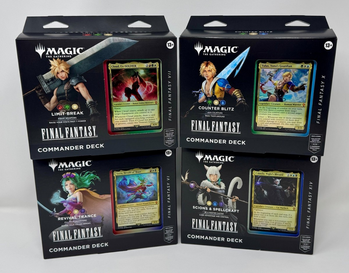 Magic the Gathering Final Fantasy COMMANDER DECK - FULL SET
